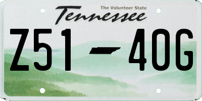 TN license plate Z5140G