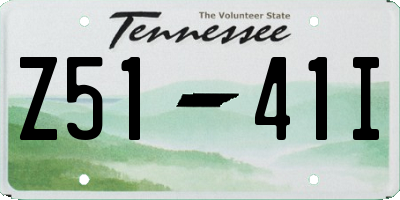 TN license plate Z5141I