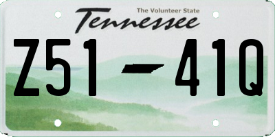 TN license plate Z5141Q