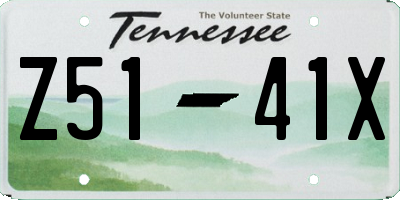 TN license plate Z5141X