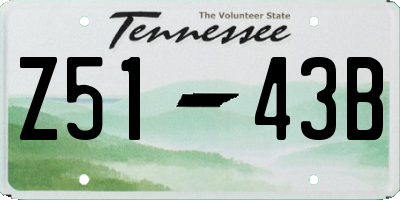 TN license plate Z5143B