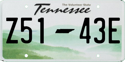 TN license plate Z5143E