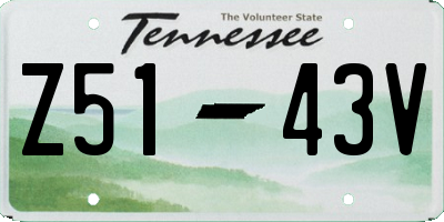 TN license plate Z5143V