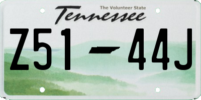 TN license plate Z5144J