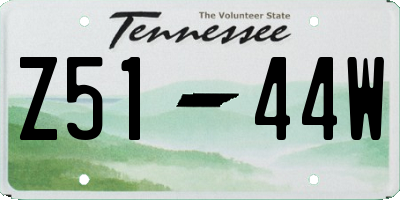TN license plate Z5144W