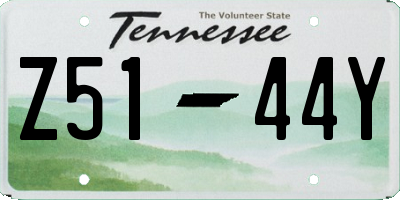 TN license plate Z5144Y