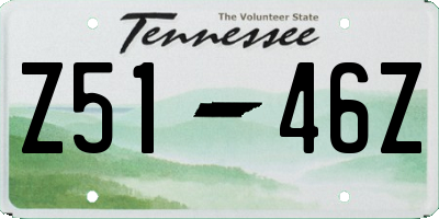 TN license plate Z5146Z