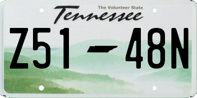 TN license plate Z5148N