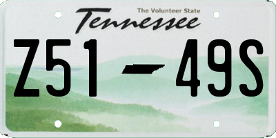 TN license plate Z5149S