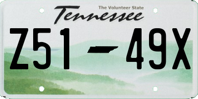 TN license plate Z5149X