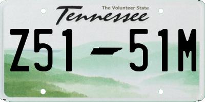 TN license plate Z5151M