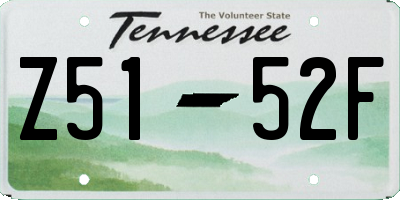 TN license plate Z5152F