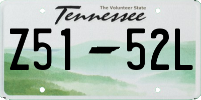 TN license plate Z5152L
