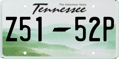TN license plate Z5152P