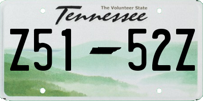 TN license plate Z5152Z