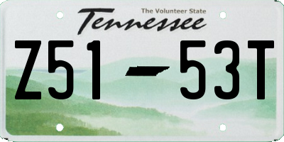 TN license plate Z5153T
