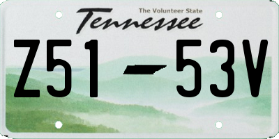 TN license plate Z5153V