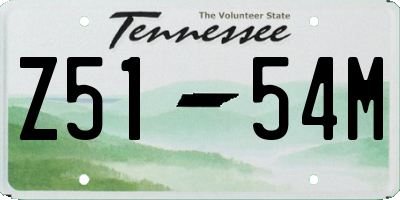 TN license plate Z5154M