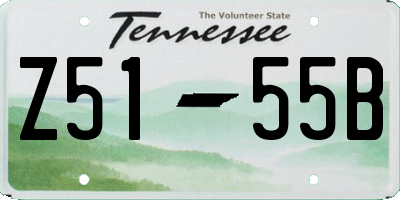 TN license plate Z5155B