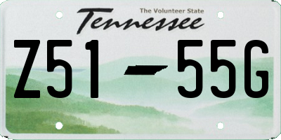 TN license plate Z5155G