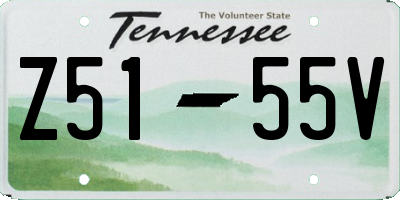 TN license plate Z5155V