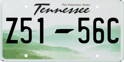 TN license plate Z5156C