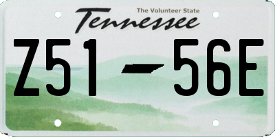 TN license plate Z5156E