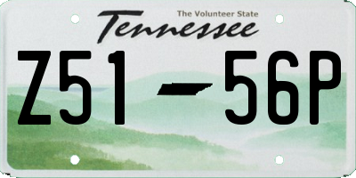 TN license plate Z5156P
