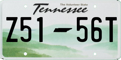 TN license plate Z5156T