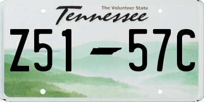 TN license plate Z5157C