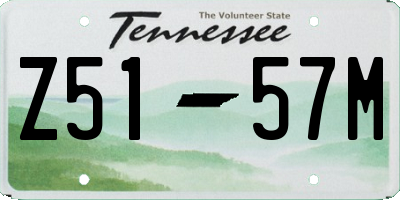 TN license plate Z5157M