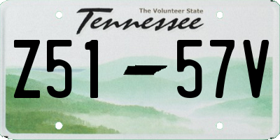 TN license plate Z5157V