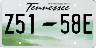 TN license plate Z5158E