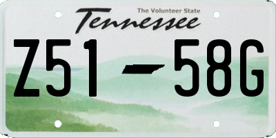 TN license plate Z5158G