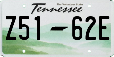 TN license plate Z5162E