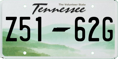 TN license plate Z5162G