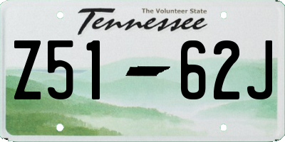 TN license plate Z5162J