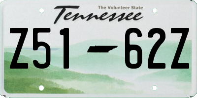 TN license plate Z5162Z