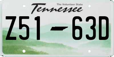 TN license plate Z5163D