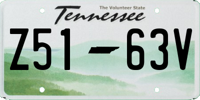 TN license plate Z5163V
