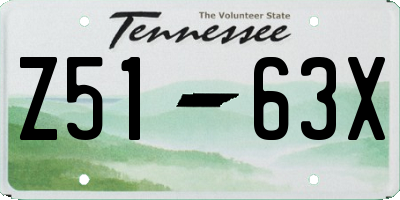 TN license plate Z5163X