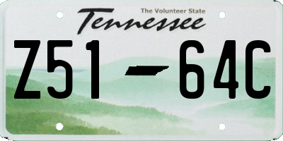 TN license plate Z5164C