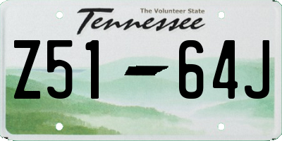TN license plate Z5164J