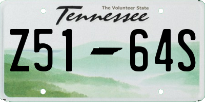TN license plate Z5164S