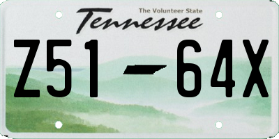 TN license plate Z5164X