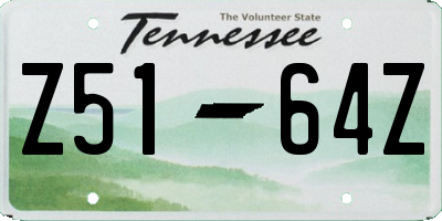 TN license plate Z5164Z