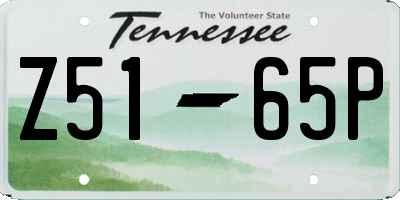 TN license plate Z5165P