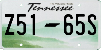 TN license plate Z5165S