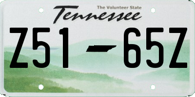 TN license plate Z5165Z