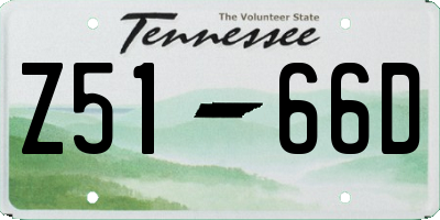 TN license plate Z5166D
